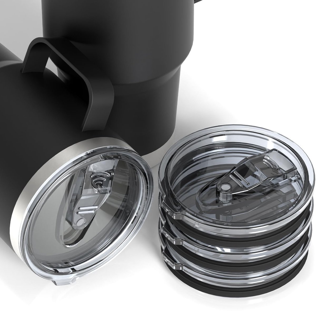 Dailygoods - Set van 4 Vervangende Morsbestendige Deksels voor Tumbler