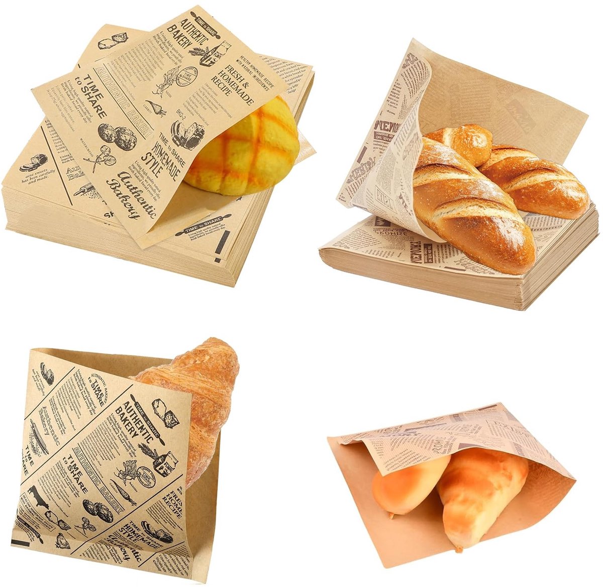 Dailygoods - 100 Stuks Vetafstotend Bakpapier 15x15 cm voor Voeding