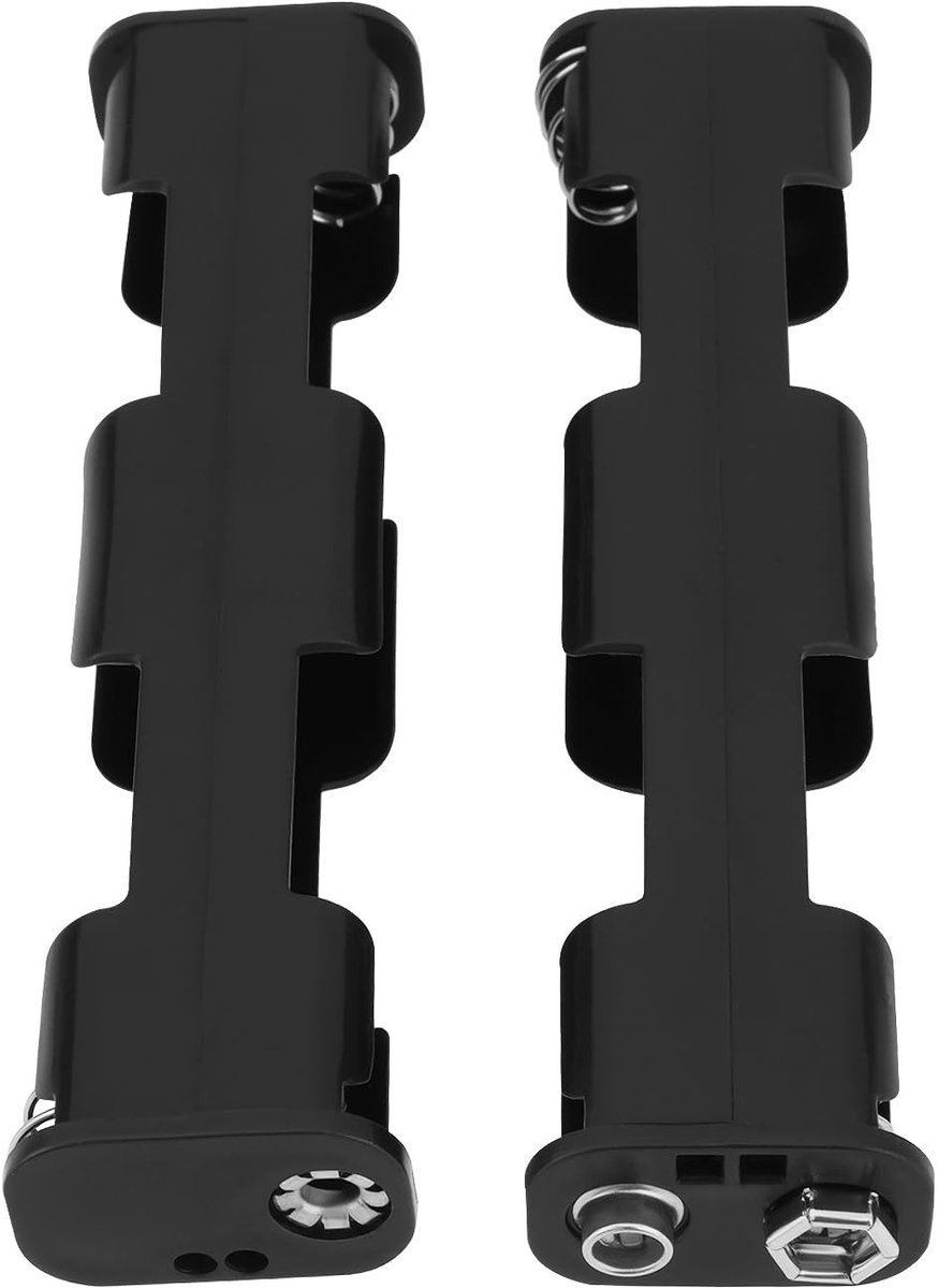 Dailygoods - Innovra - Dailygoods - 2 Stuks AA Batterijhouder voor 4 Cellen