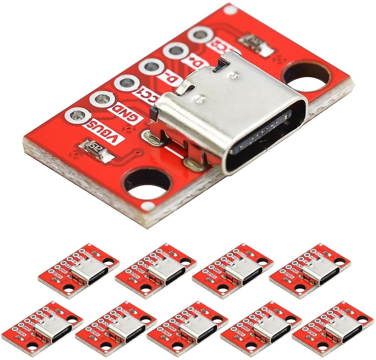 Dailygoods - USB C Breakout Board voor Seriële Aansluiting Vrouwelijk