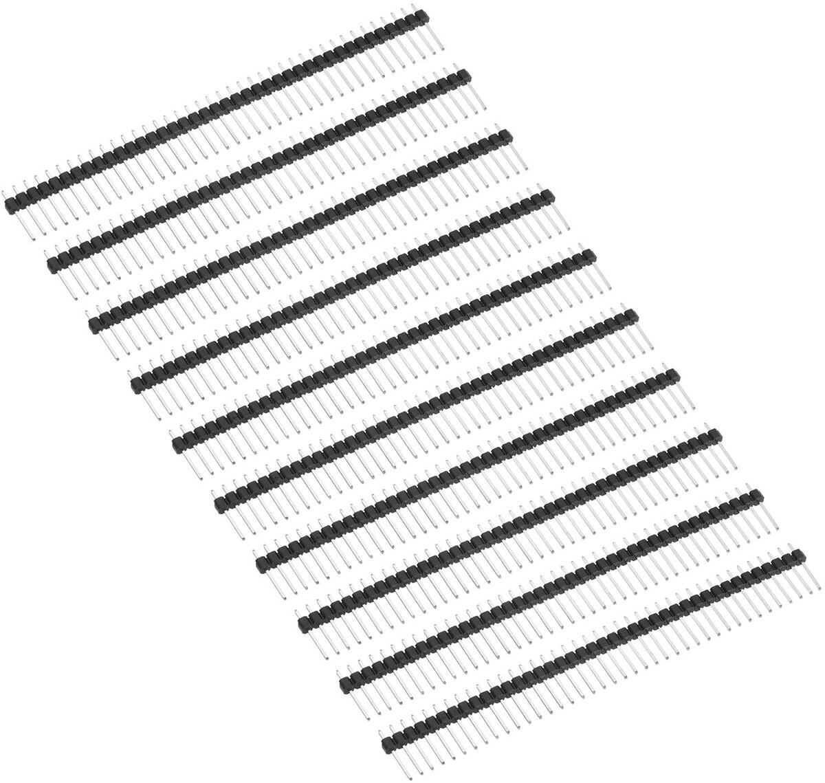 Dailygoods - DIP Pin Header Enkelrij 40P voor PCB - Pack van 10