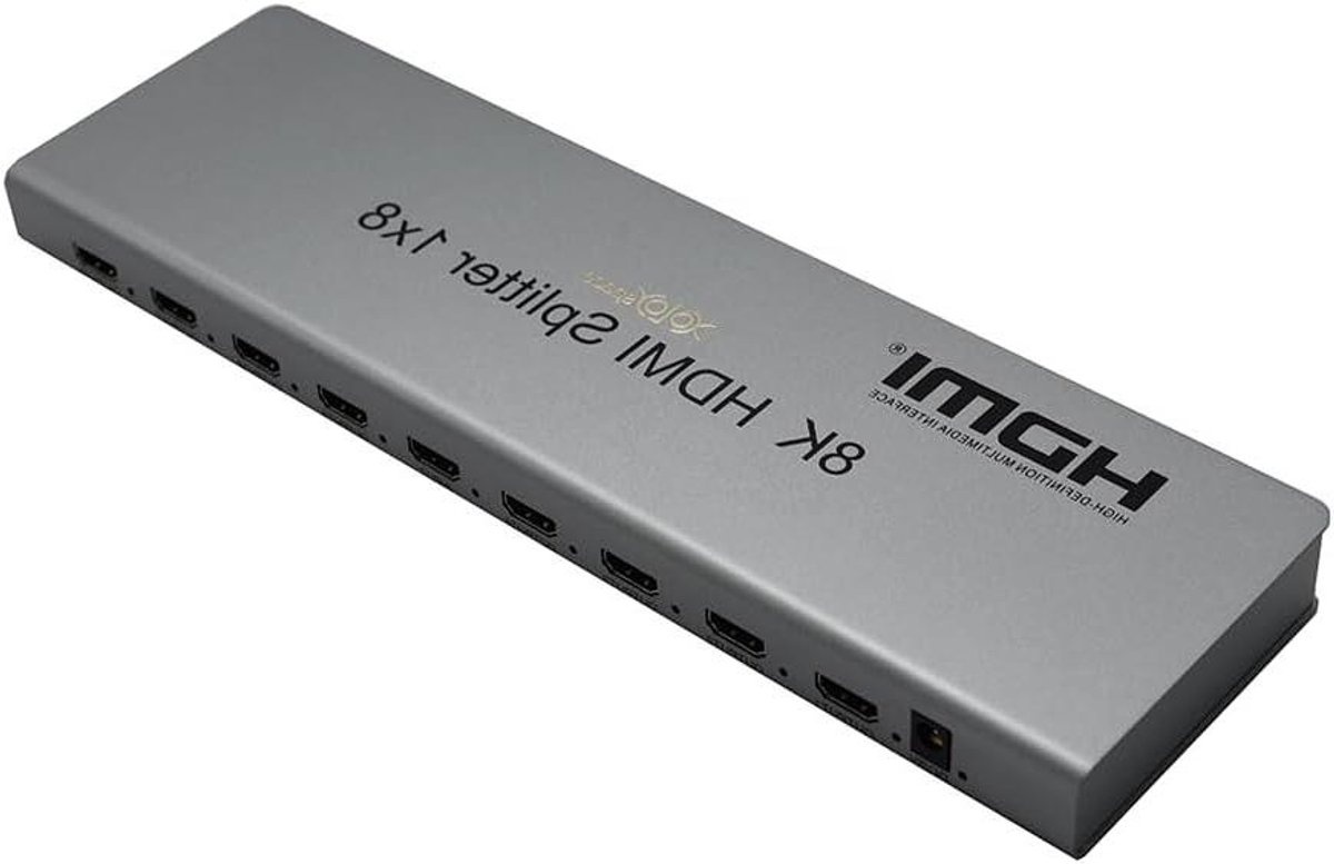 HDMI-splitter - Signaalverdeler - Meerdere Schermen - 8K 60Hz Ondersteuning - 31 cm - Zwart