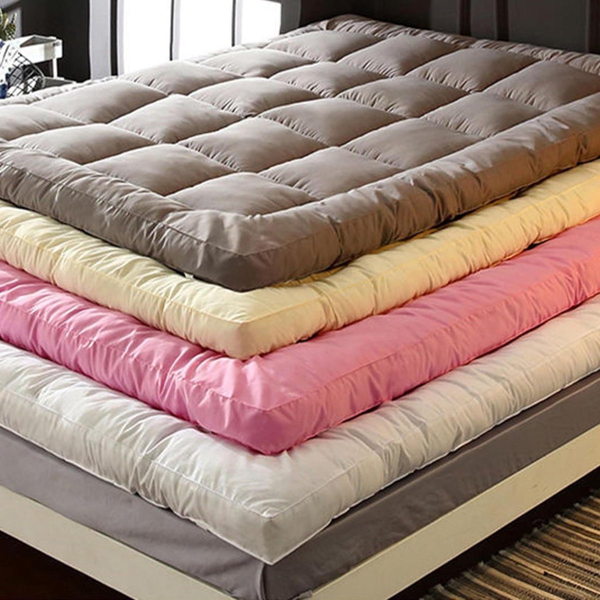 Japanse Futon Matras - Vloermat Slaapmat - Ruimte Besparen - Opvouwbaar Ontwerp - 90x200cm - Wit