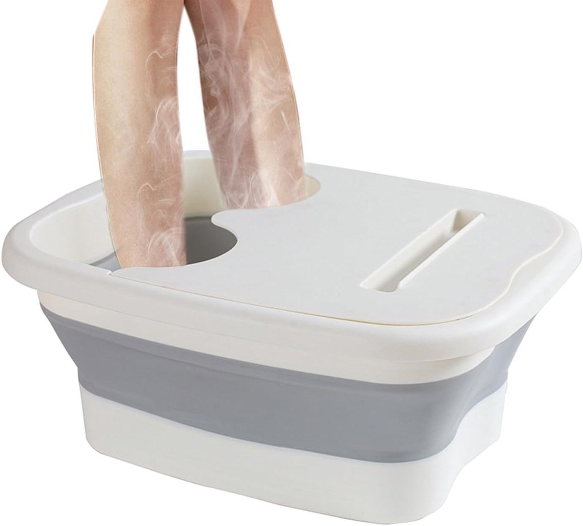 Voetenbad - Pedicure Kom - Ontspanning Thuis - Opvouwbaar Massageontwerp - 40 x 32 cm - Wit