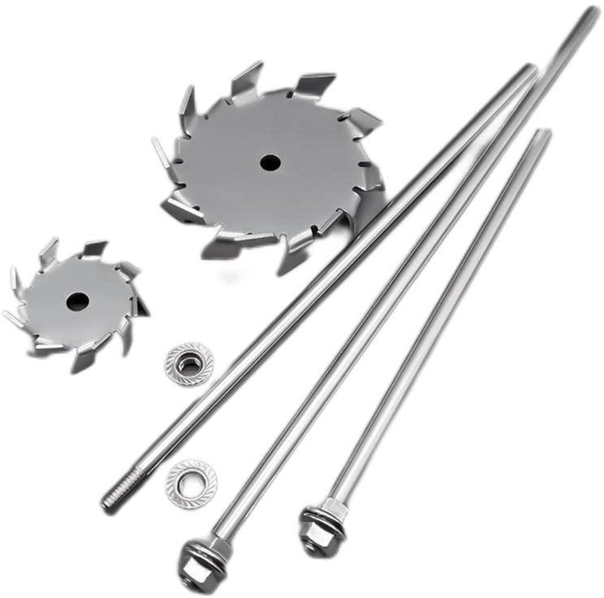 Roerbladen Lab - Dispersieplaat Peddel - Efficiënt Mengen - Duurzaam Roestvrij Staal - 3-10 cm - Zilver