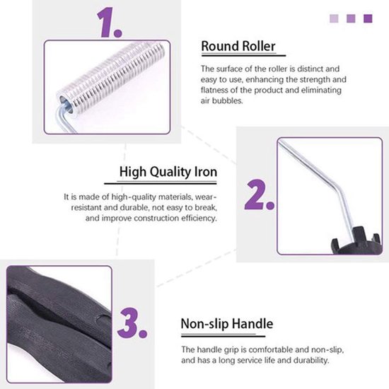 Roller Kit - Glasvezel Strips - Boot Reparatie - Aluminium Gelamineerd - 5 Stuks - Grijs — afbeelding 2