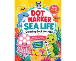 Dot Art Coloring for Kids- Dot Marker Sea Life Coloring Book for Kids Ages 1-5