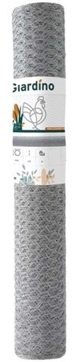 Giardino Zeskant gaas groen 25/1.0 | geplastificeerd 0.50m x 5m