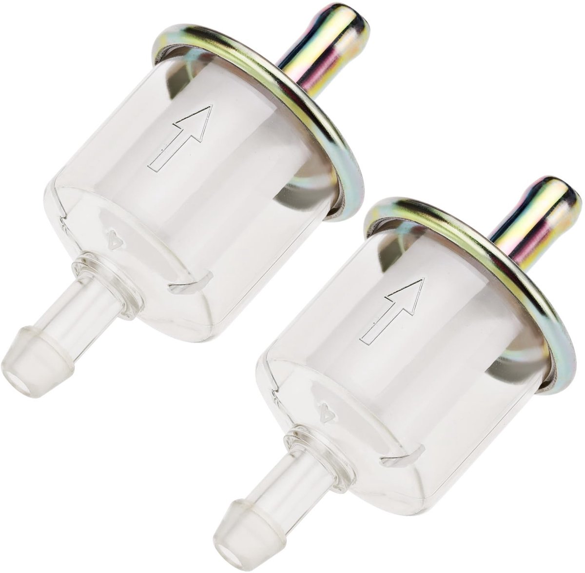 Dailygoods - Dailygoody - Inline brandstoffilterpatronen - Verbeterde brandstoffiltering - 2 stuks - 8 mm brandstofslang - Compatibel met grasmaaiers - Hoogwaardig