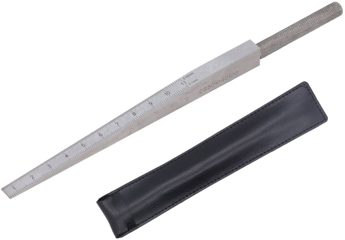 Dailygoods - Dailygoody - Kegelvormig Kaliber Gereedschap - Meetinstrument - Toetsenbordonderhoud - 22 x 5 x 4 cm - Gegraveerde Lijnen - Knoppen Openen - Geschikt .