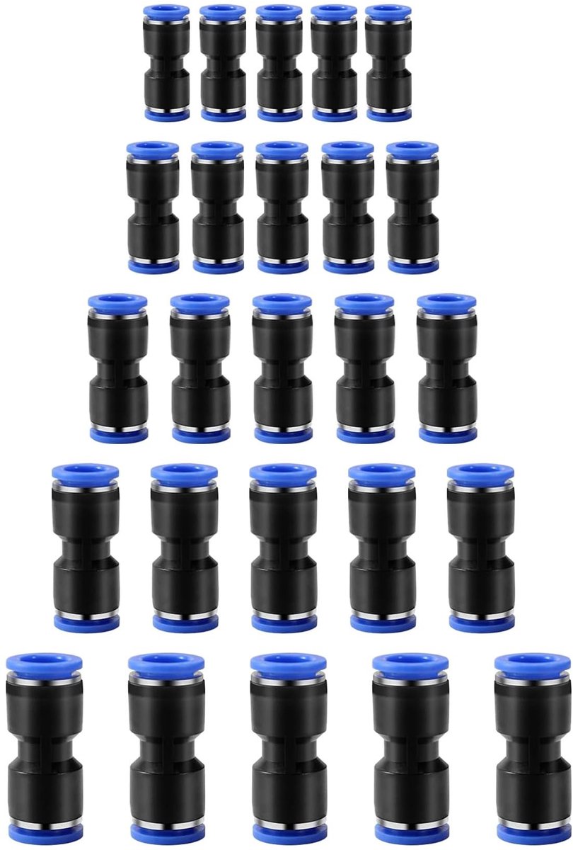 Dailygoods - 25 Stuks Pneumatische Connectoren voor Lucht en Water
