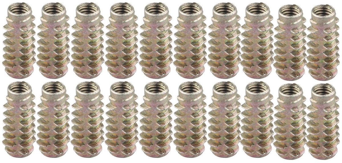 Dailygoods - Dailygoody - M6 Inbus-notenhouten meubel-schroefdraadschroeven - Houten meubels bevestigen - Antiroest en duurzaam - 20 stuks - Eenvoudig te installer