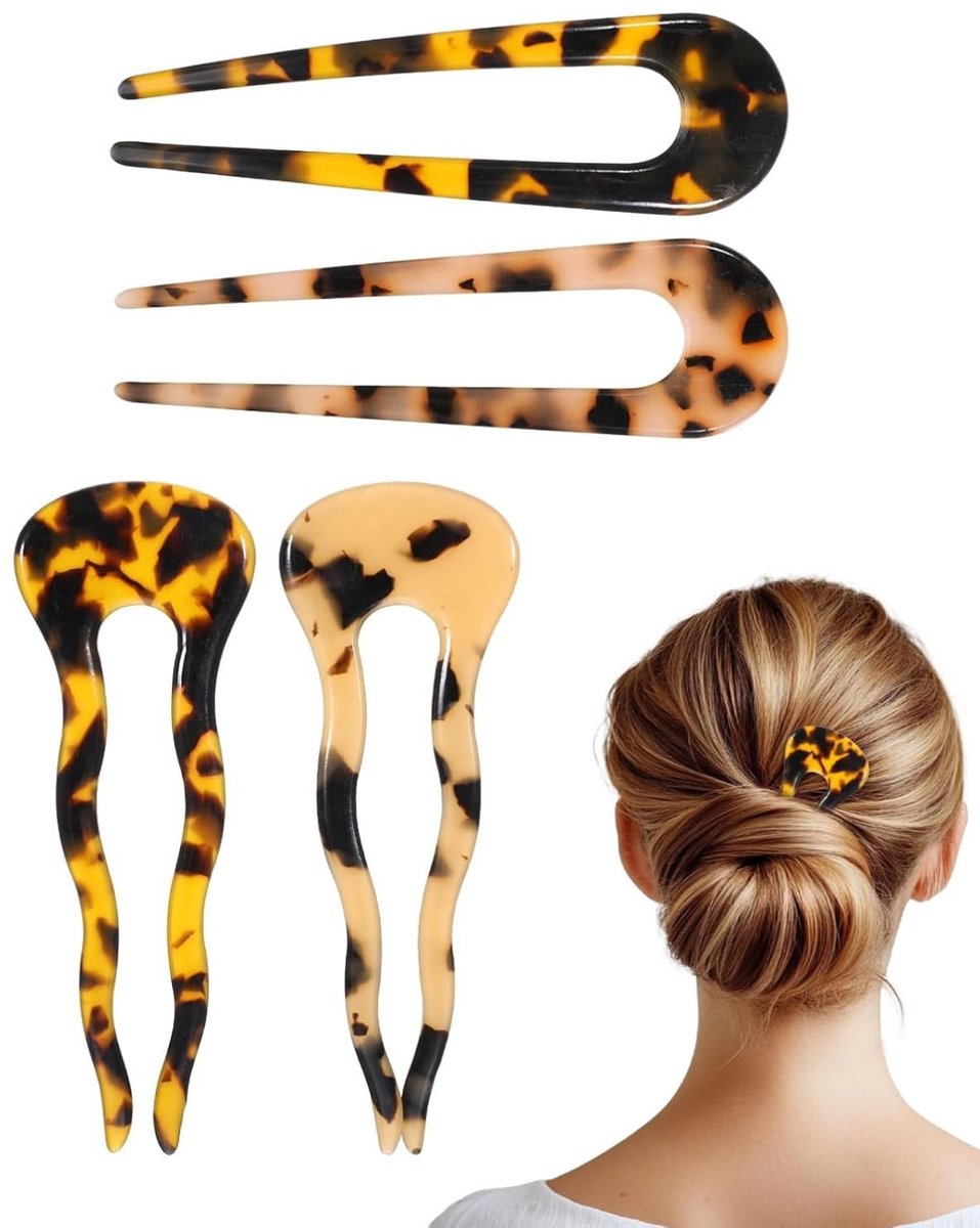 Dailygoods - Set van 4 U-vormige Haarspelden voor Styling