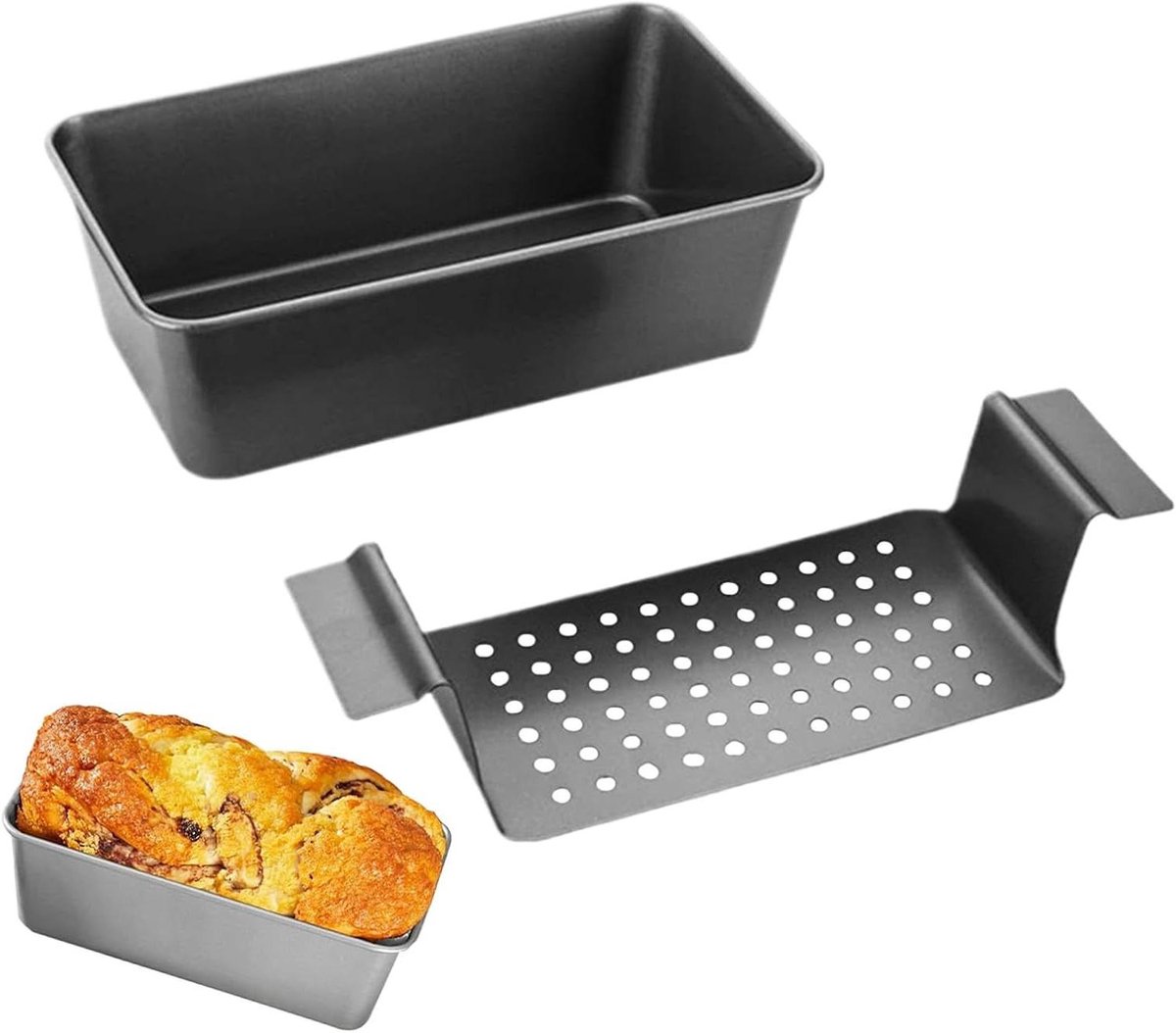 Broodvorm - Bakblik - Zelf brood bakken - Antiaanbaklaag - 215 cm - Zwart