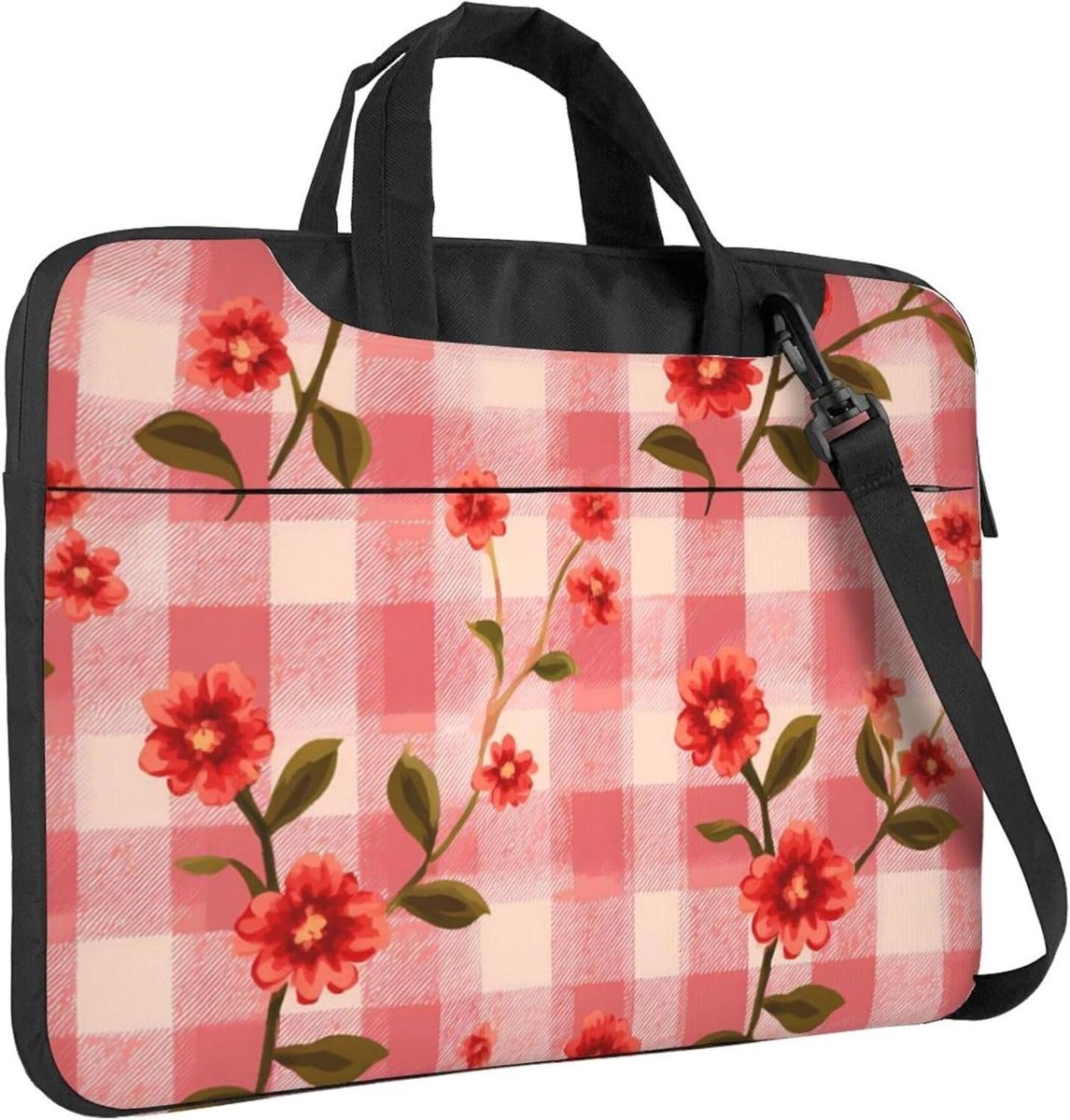 Laptoptas - Laptophoes - Veilig Vervoer - Waterafstotend - 156 inch - Rood Gebloemd