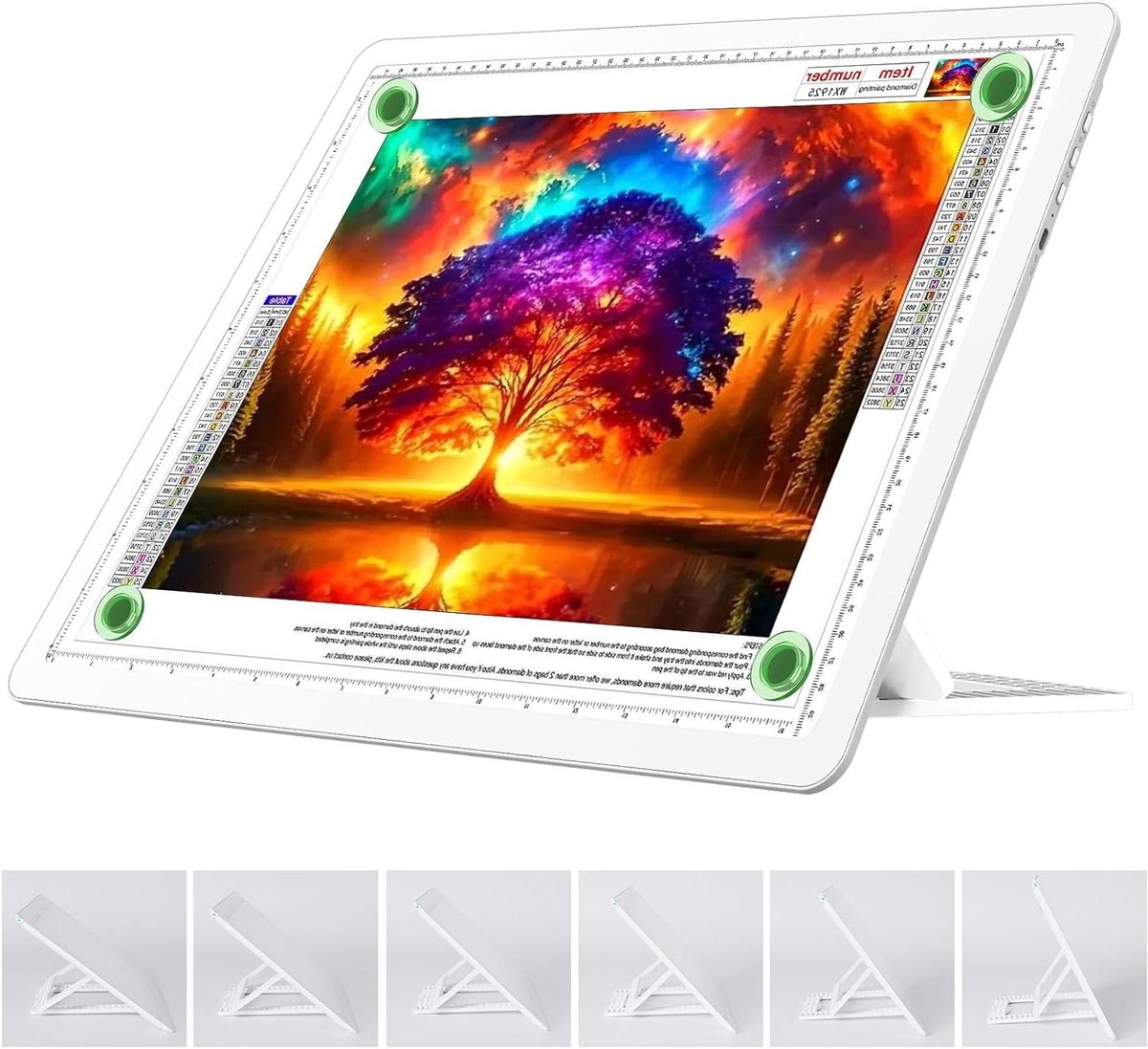 Lichtbak Tekenen - Tekentafel LED - Creatief Ontwerp - Draadloos Werken - A3 Formaat - Wit
