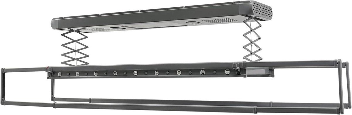 Elektrische Drooglift Waskap Droger Ruimte Besparen Afstandsbediening Sterilisatie 130-215 cm Grijs