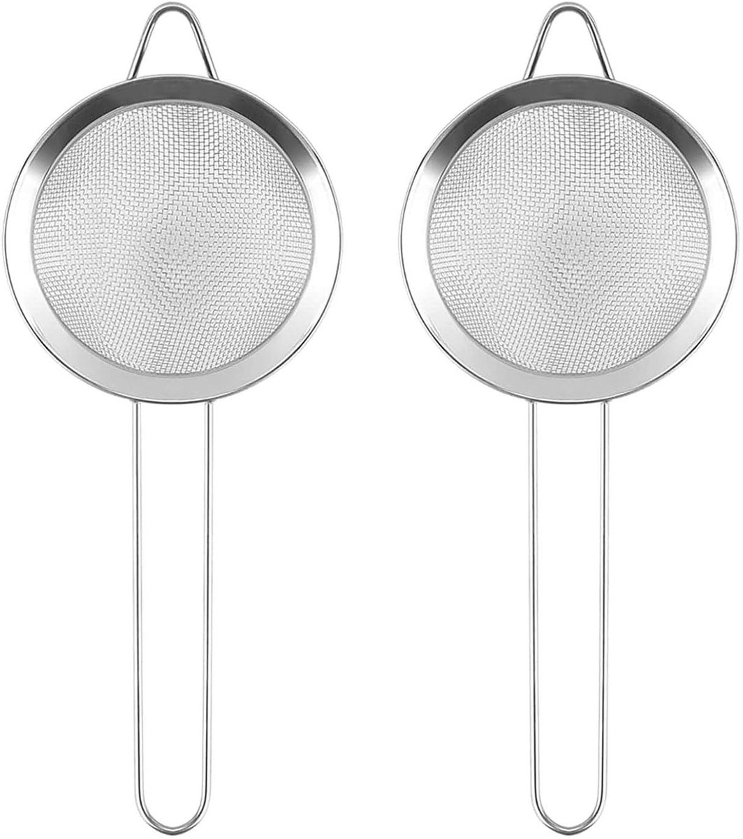 Cosensi - Dailygoods - 2-delige Roestvrijstalen Cocktailzeefset voor Professionele Mixologen