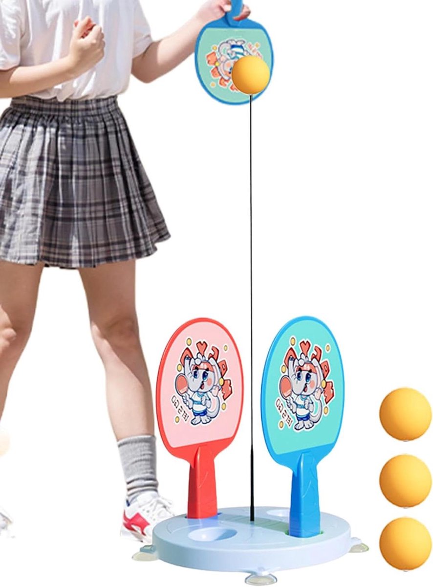 Tafeltennis Trainer - Trainingsset Batje - Vaardigheden Verbeteren - Flexibele Plaatsing - 25 cm Hoog - Blauw