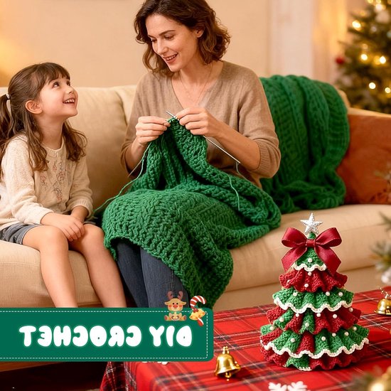 Kerst Haakset voor Beginners en Gevorderden, DIY Haakprojecten met Kerstbomen en Handgemaakte Haken, Perfecte Kerstdecoratie — afbeelding 4