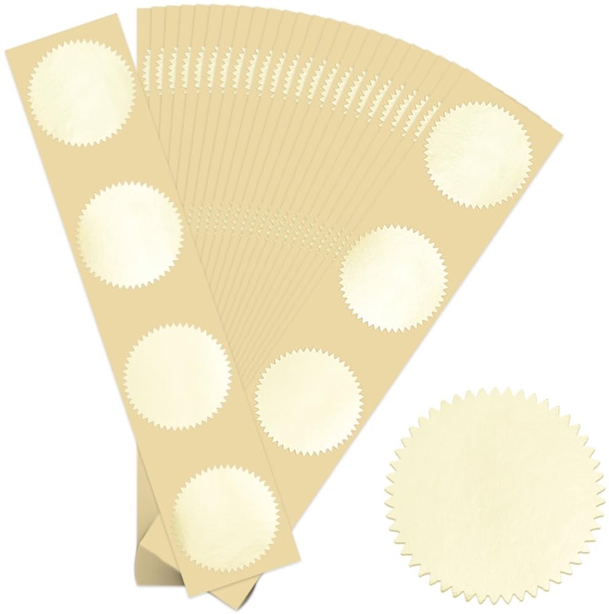 Dailygoods - Dailygoody - Reliëf Zegels - Zelfklevende Stickers - Gouden Certificaat - 300 Stuks - Afdichtingslabels - Bruiloft Uitnodigingen
