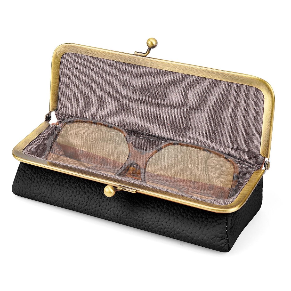 Dailygoods - Dailygoody - Oversized Zonnebrillentas - Grote Montuur Brillentas - Bescherming voor Zonnebrillen - Zwart - Duurzaam en Ruim - Geschikt voor Diverse M