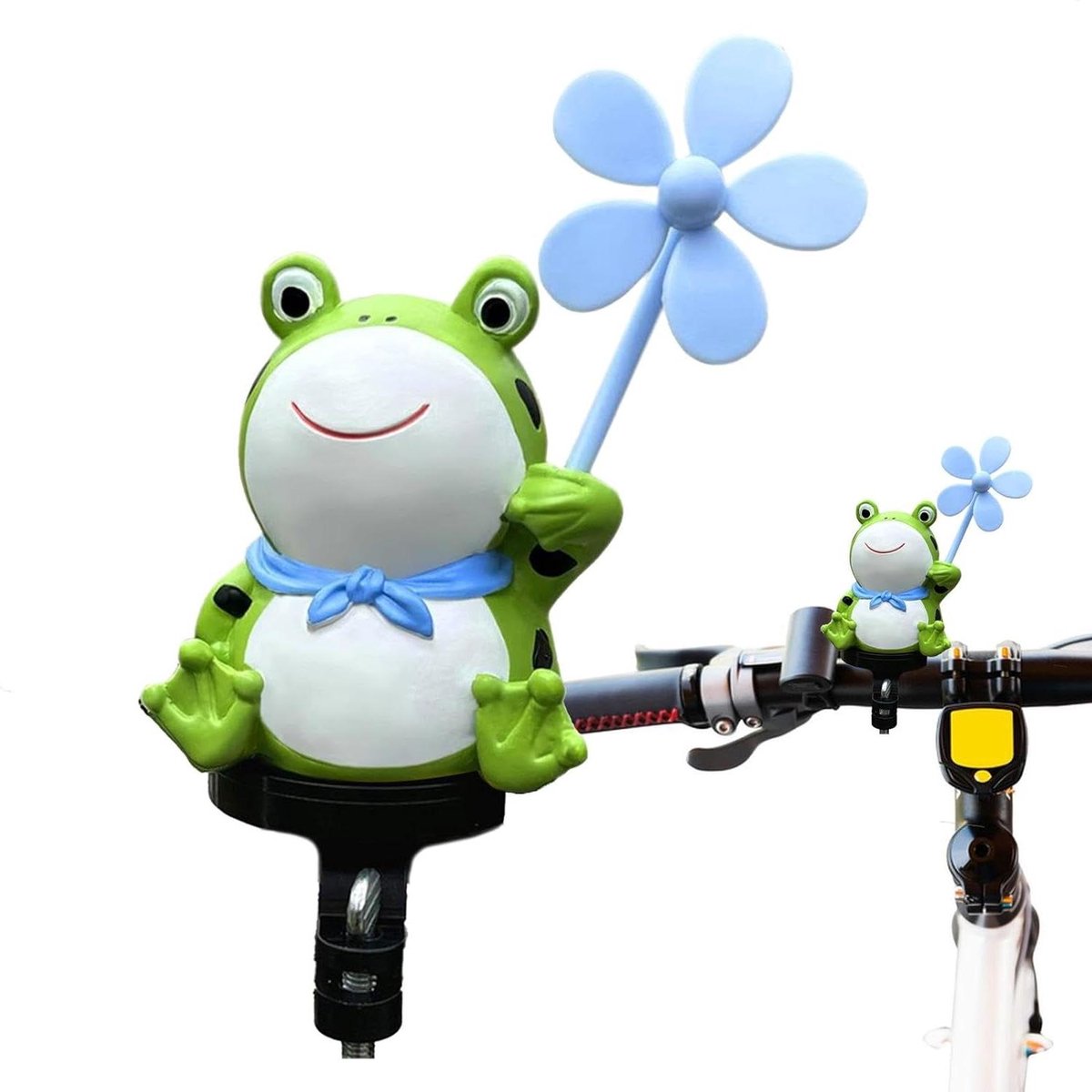 Kikker Stuurdecoratie - Fiets Charm - Rit Opfleuren - Leuk Ontwerp - 7x4 cm - Multicolor