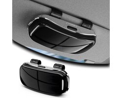 Auto Brillenhouder - Zonnebrilhouder Auto - Veilig Opbergen - Eén Hand Bediening - Perfecte Pasvorm - Zwart