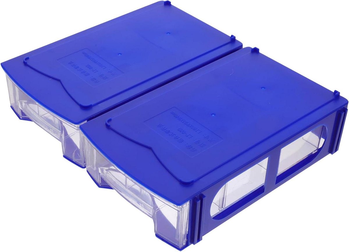 Opbergdozen Set - Lade Organizers - Bureau Organiseren - Stapelbaar Ontwerp - 16x9.5CM - Blauw