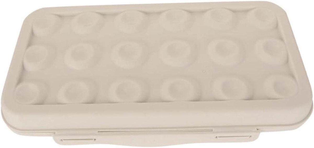 Eierdoos Set - Ei Organizer - Koelkast Opslag - Anti-Botsing Ontwerp - 2 Stuks - Khaki