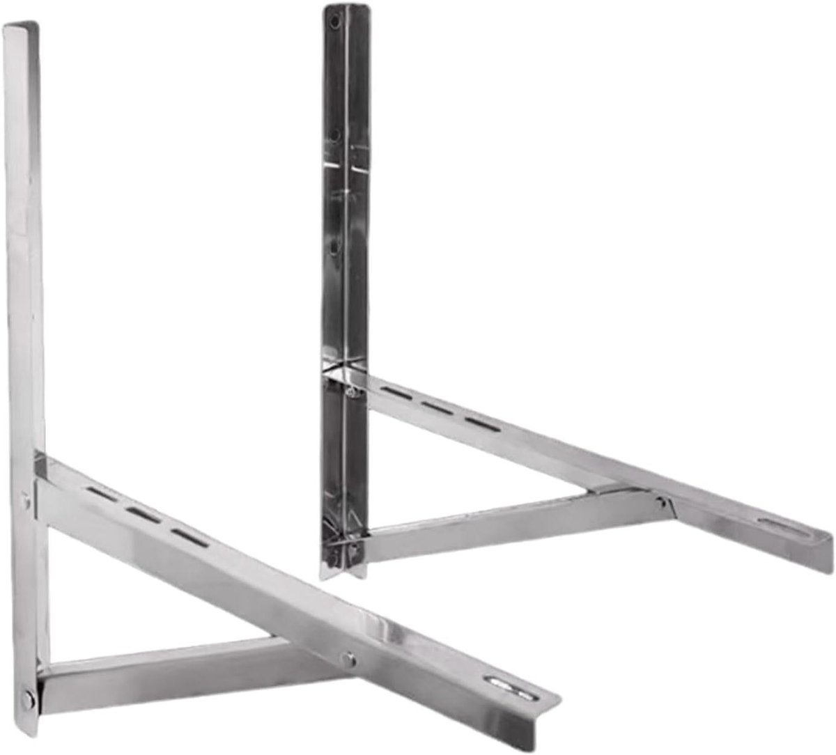 Airco Beugel - Buitenunit Houder - Stabiliteit Buiten - Inklapbaar Ontwerp - 457 cm - Zilver