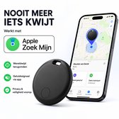 Airtag Tracker - Werkt met Apple Zoek Mijn - Bluetooth Key Finder - Sleutelzoeker - GPS Tracker voor Sleutels, Tas, Koffer & Rugzak - Zwart