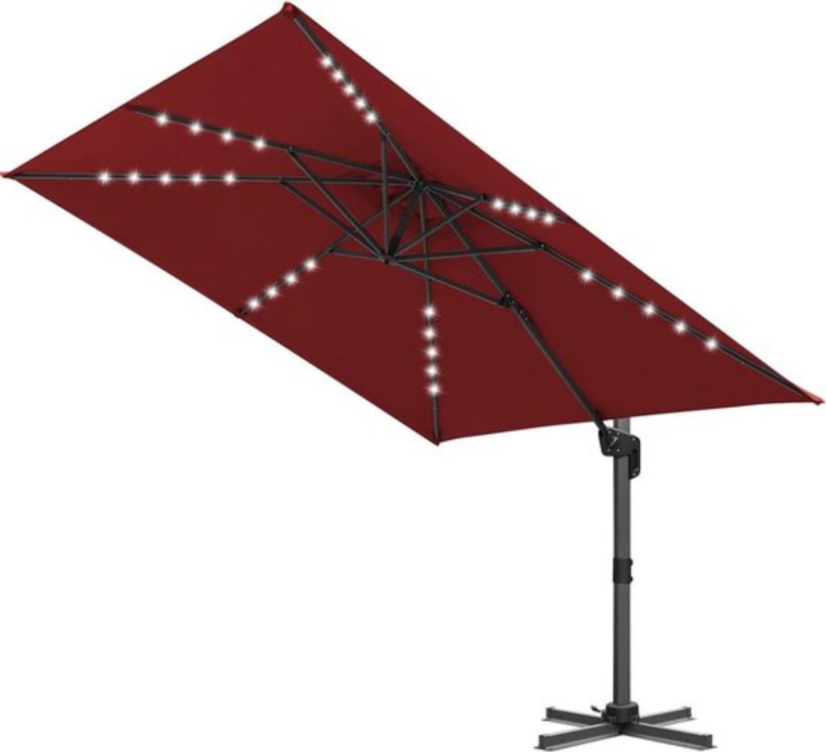 Thuys - Zweefparasol - Parasol Tuin - Terras Beschermen - 360 Graden Draaibaar - 300 x 300 cm