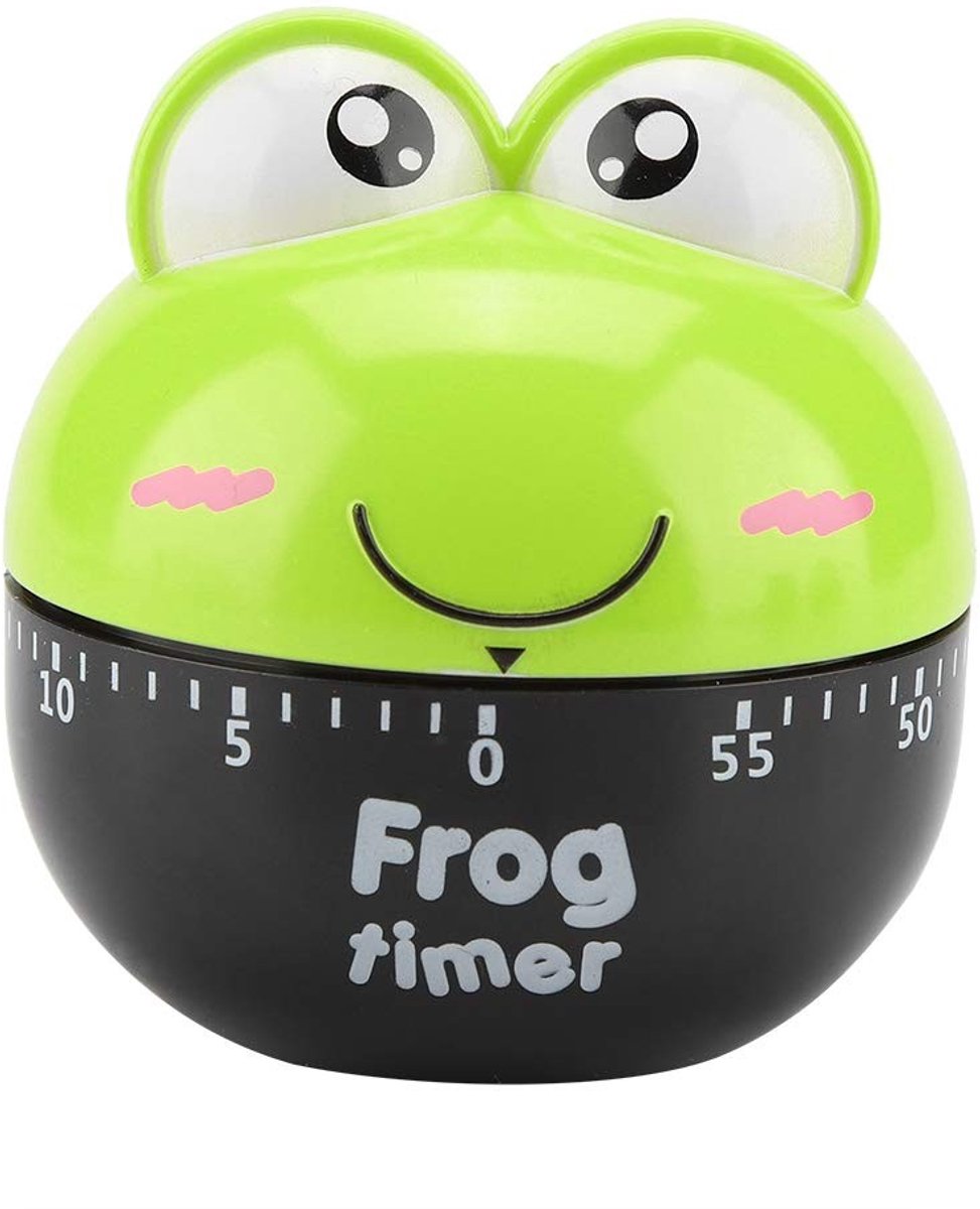 Cosensi - Dailygoods - Dailygoody - Kookwekker - Mechanische Kooktimer - Leuk Cartoon Ontwerp - Groen - Kookbenodigdheden voor Thuis - Perfect voor Horeca - Tijdinstelling 5