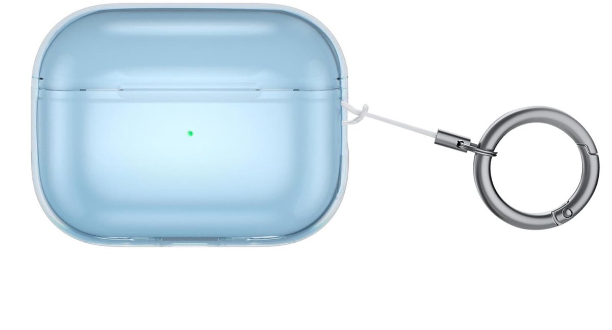 Dailygoods - Clear Cover voor Airpods Pro 3 2025, TPU Beschermhoes Transparant Blauw