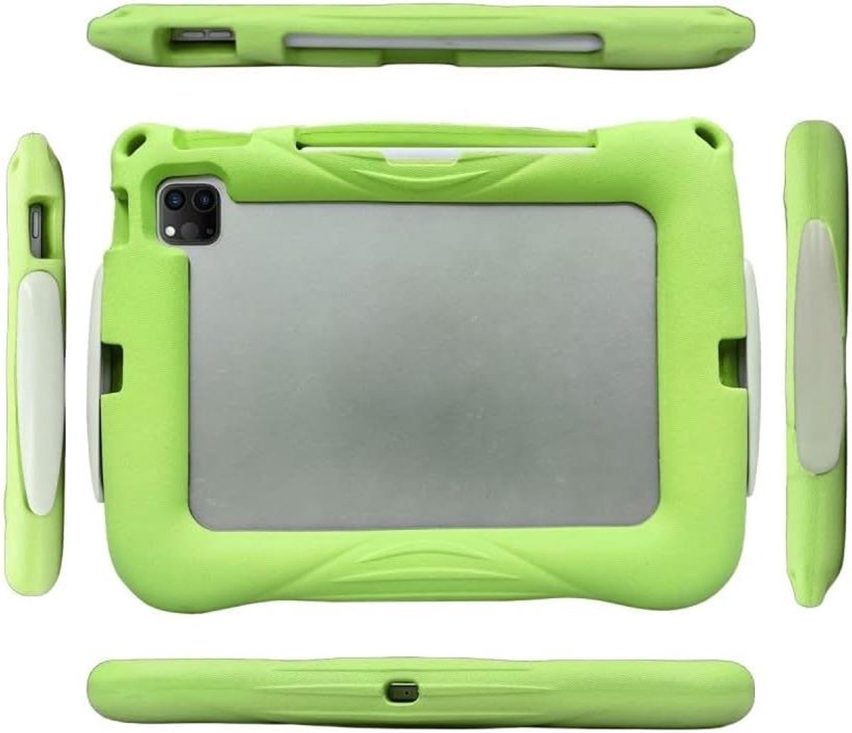 Tablet Hoes - Beschermhoes Kinderen - Veilige Opslag - Schokbestendig Ontwerp - 11e Generatie - Groen