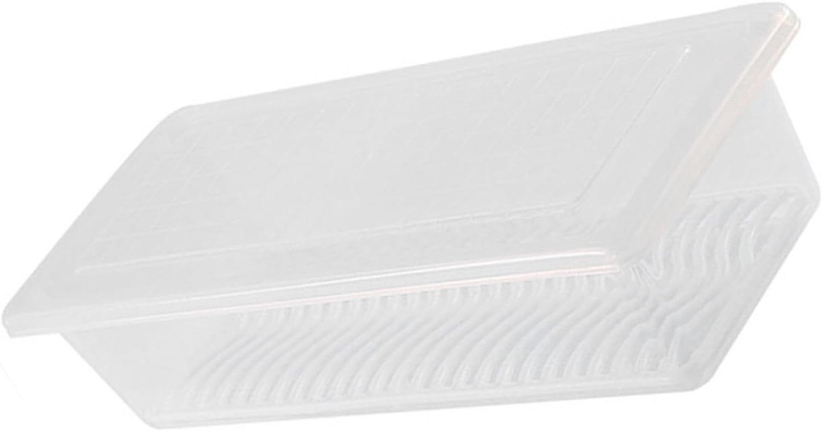 Koelkast Voedseldoos - Bewaarcontainer Keuken - Voedsel Vers Houden - Met Afvoerbak - 27 x 11 x 6 cm - Transparant