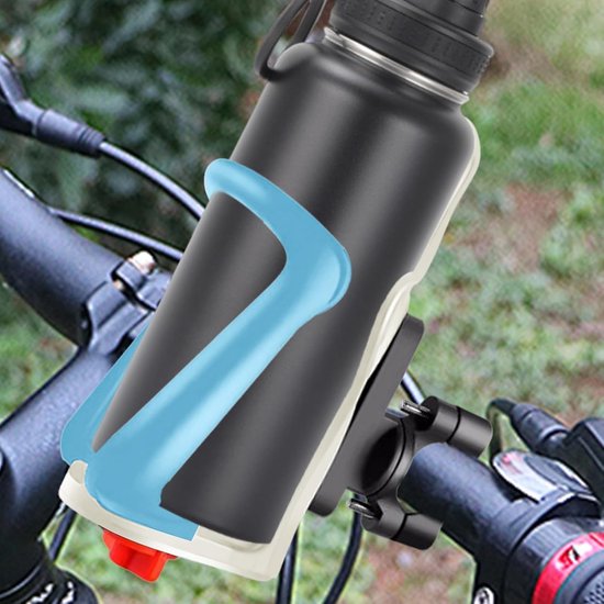 Fleshouder Fiets - Drinkfleshouder Universeel - Onderweg Dranken Meenemen - Draaibare Stuurbevestiging - 20-35 mm Frame - Blauw — afbeelding 4