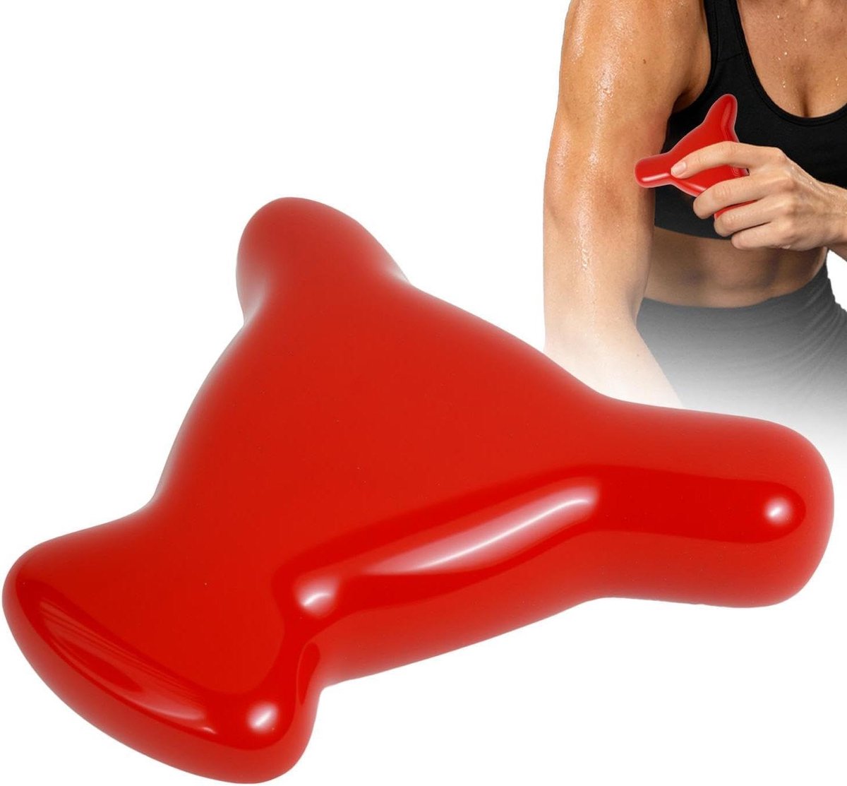 Spierontspanningsblok - Handmassager - Diepe Weefselmassage - Gevormde Grip - 8.2x7x2 cm - Zwart