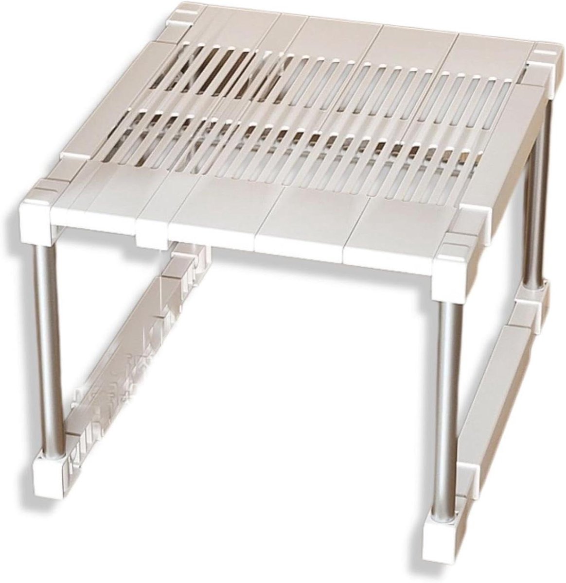 Kast plank - Opbergrek - Ruimte maximaliseren - Verstelbare breedte - 48-85 cm - Wit
