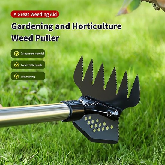 Tuinhak - Handgereedschap - Onkruid wieden - Verstelbare lengte - Tot 98 cm - Metaal — afbeelding 4