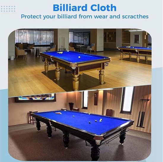 Pooltafelkleed - Biljartstof - Indoor Sport - Hoge Prestaties - 7 Voet - Blauw — afbeelding 5