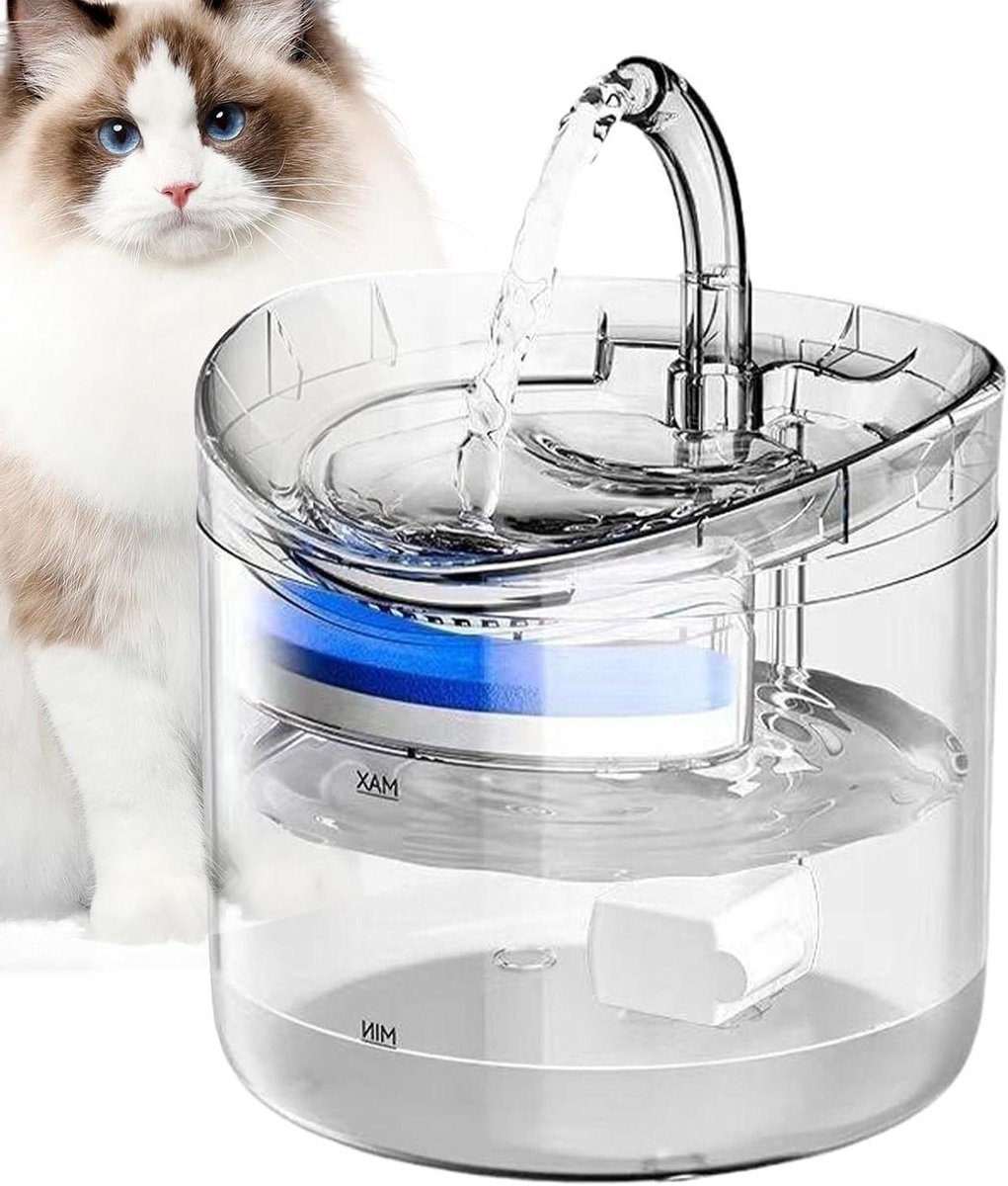 Waterfontein Huisdieren - Automatische Drinkbak - Verse Hydratatie - Bewegingsdetectie Sensor - 2 Liter Capaciteit - Transparant