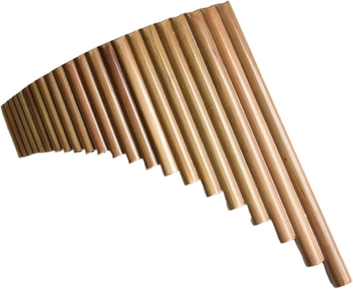 Panfluit - Volksinstrument Bamboe - Muziek Maken - 8 Gestemde Buizen - 63 cm - Natuurlijk