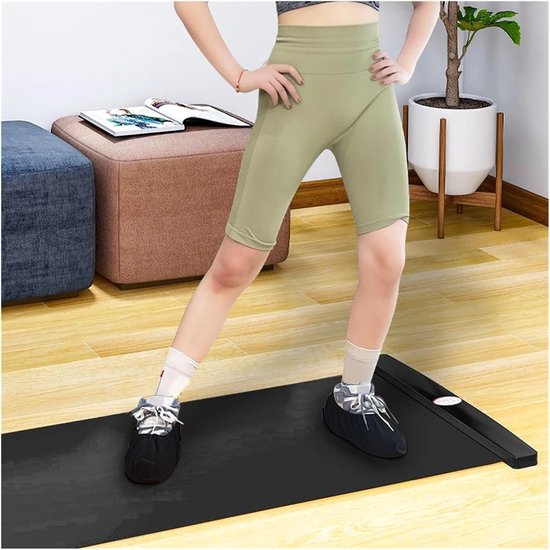 Yogamat Schuifmat - Fitness Board - Indoor Training - Strakke Vloer Grip - 200cm Lengte - Zwart van Yogamat — afbeelding 3