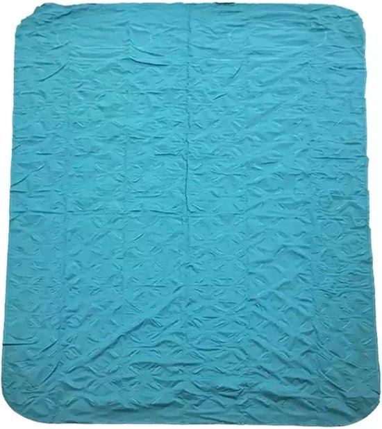Dubbele Slaapmat - Luchtbed - Kamperen en Reizen - Vochtbestendig - 198x118x6 cm - Blauw — afbeelding 5