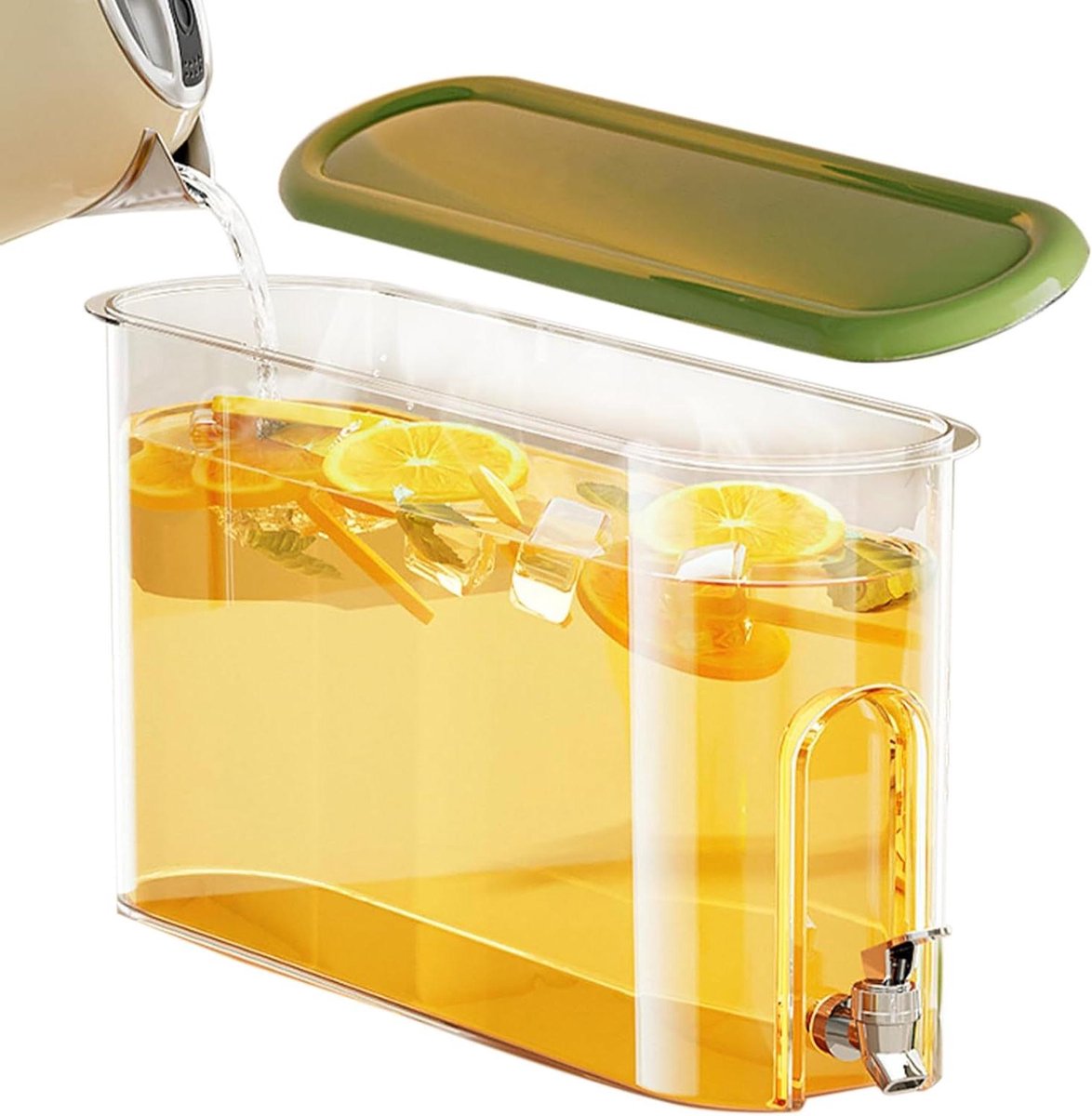 Koelkast Water Dispenser - Drank Dispenser - Koude Dranken Serveren - Lekvrij Tappunt - 4 Liter Capaciteit - Groen