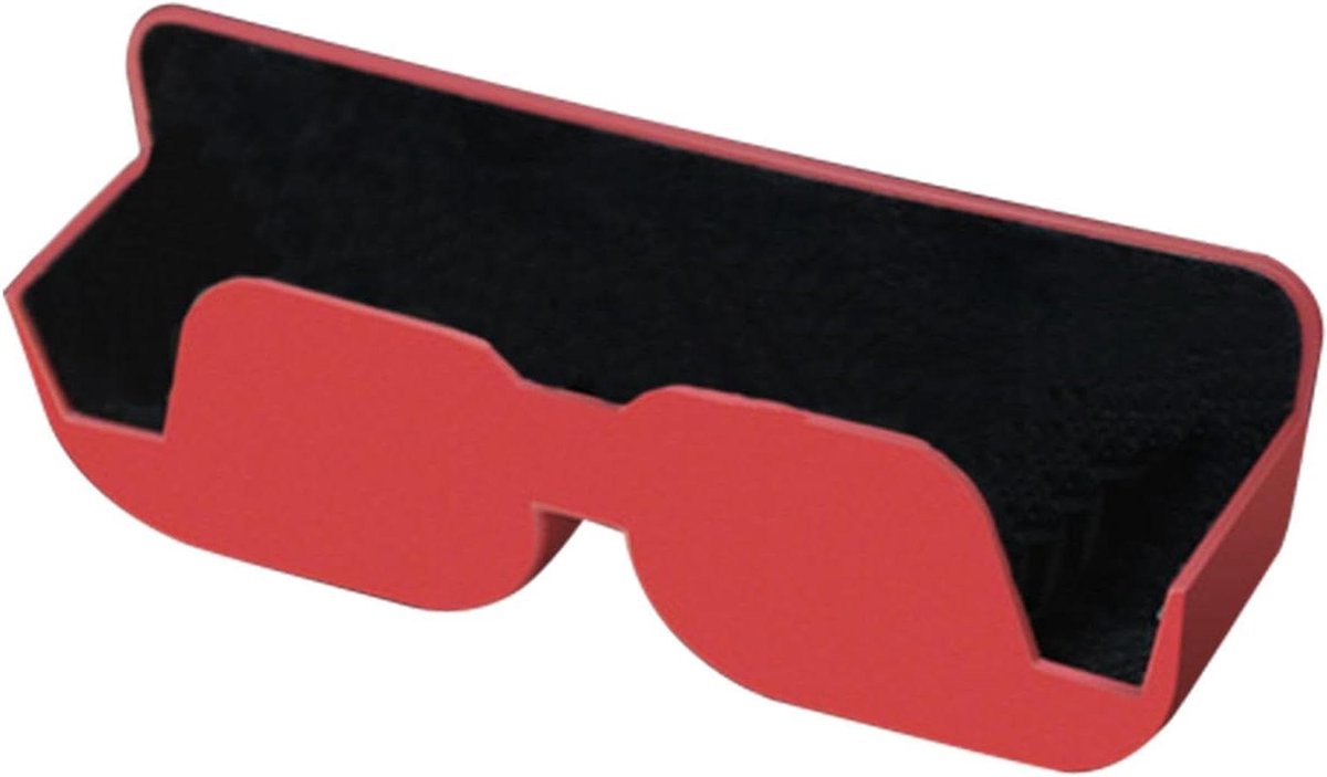 Zonnebrilhouder Auto - Brillen organizer - Veilig Opbergen - Zachte Voering - 18.6 cm - Rood