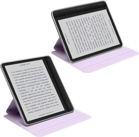 Beschermhoes E-reader - Draaibare Cover - Veilig Lezen - 360 Graden Rotatie - Niet gespecificeerd - Paars — afbeelding 2