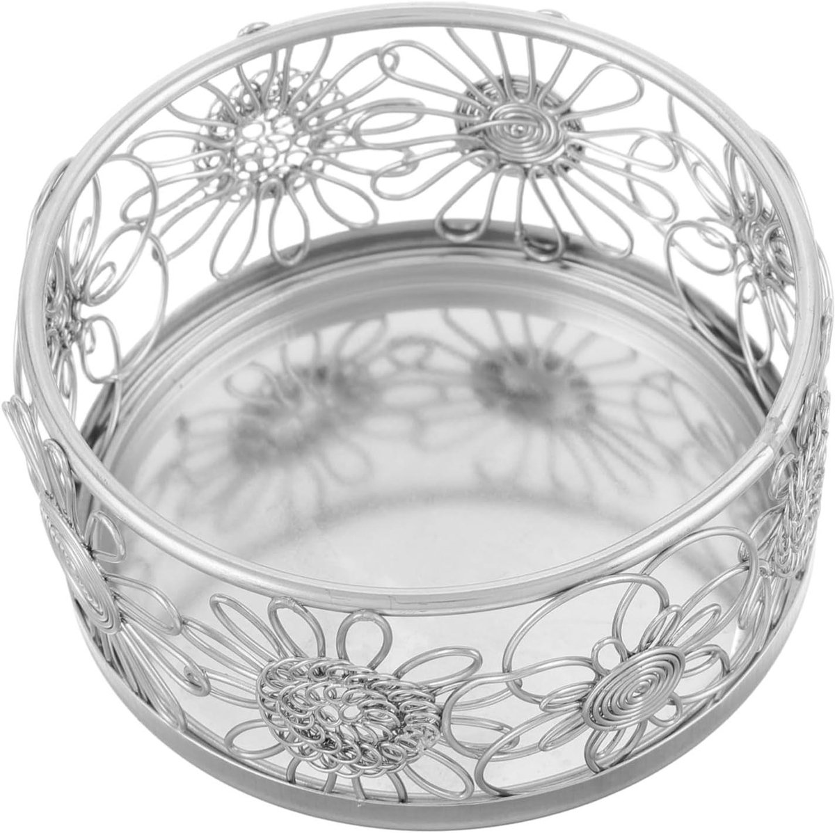 Bureau Organizer - Kleine Emmer - Kantoor Benodigdheden - Gladde Afwerking - 8.3cm Hoog - Zilver